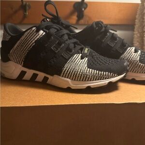 Adidas Black and White Knit Sneakers